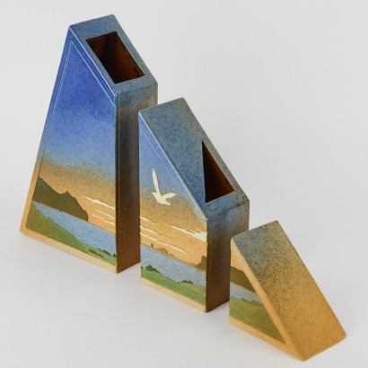 A Trio Of Ian Webster Slab Vases