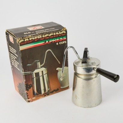 A Boxed Vintage Italian Cappuccino Express Coffee Maker
