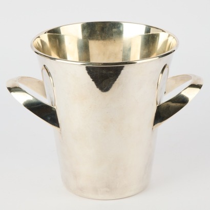 An Art Deco WMF Silver Plate Wine Cooler