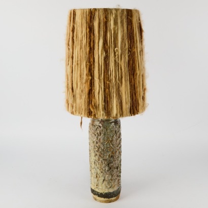 A NZ Studio Ceramics Lamp & Woollen Shade