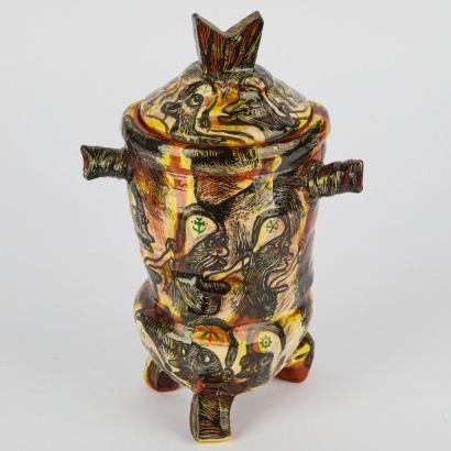 An Andy Kingston &lsquo;Whangaroa Whispers&rsquo; Lidded Canister 2013