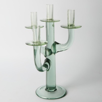 A Handblown Mid-Century Candelabra