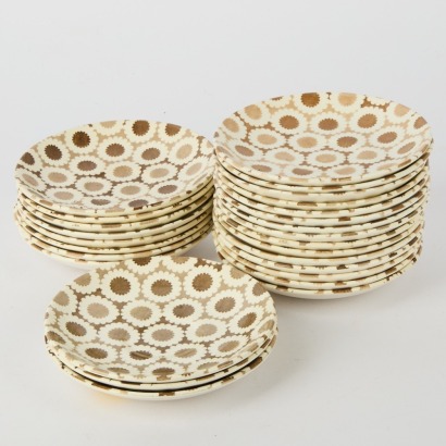 A Cafe/Catering Collection Of Twenty Six Mid-Century Nova Plates By Kelston Potteries