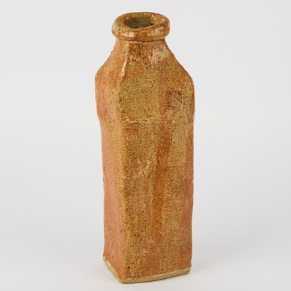 A Shino Glazed Ceramic Bottle