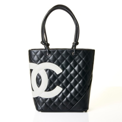 Chanel, Black Lambskin Cambon Ligne Bucket Tote Bag