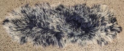 A Large Petrol Blue Tibetan Lamb Rug
