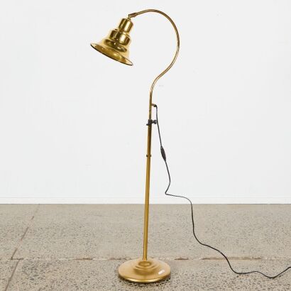A Jan Wickelgren Brass Floor Lamp for Anete Belysning Sweden 1970s