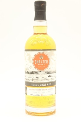 (1) Shelter Point 7 Year Old Vancouver Island Canadian Single Malt Whisky, 46% ABV, 750ml