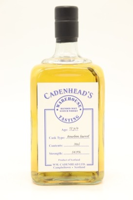 (1) Cadenhead's 12 Year Old Warehouse Tasting Exclusive Bourbon Barrel Blended Malt Scotch Whisky, 54.9% ABV