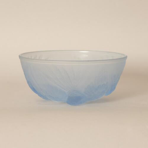 An Art Deco Joblin Vaseline Glass Dish