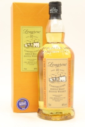(1) Longrow 10 Year Old Single Malt Scotch Whisky, Campbeltown, 46% ABV, (Bottled between 2007-2011)(GB)