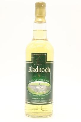 (1) Bladnoch 9 Year Old Single Malt Scotch Whisky, Lowlands, 46% ABV
