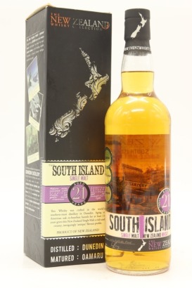 (1) The New Zealand Whisky Collection South Island 21 Year Old Single Malt NZ Whisky, 40% ABV (GB)