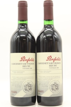 (2) 1998 Penfolds Bin 707 Cabernet Sauvignon, South Australia [JR16.5]