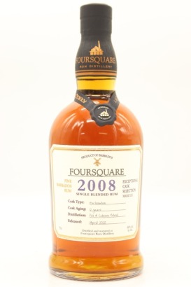 (1) 2008 Foursquare Rum Distillery 'Vintage' 12 Year Old Single Blended Rum, Barbados, 60% ABV