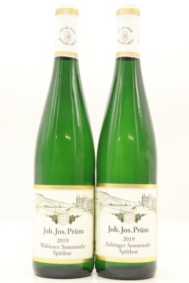 (1) 2019 Joh. Jos. Prum Wehlener Sonnenuhr Spatlese & Zeltinger Sonnenuhr Spatlese, Mosel, 2 Bottles Sold as One Lot