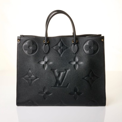 Louis Vuitton, Noir Monogram Empreinte OnTheGo GM Tote Bag