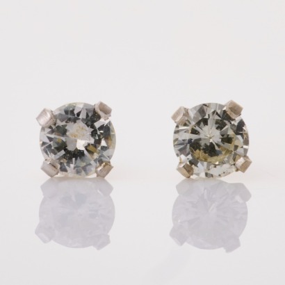 14ct White Gold, 3.5mm Diamond Stud Earrings
