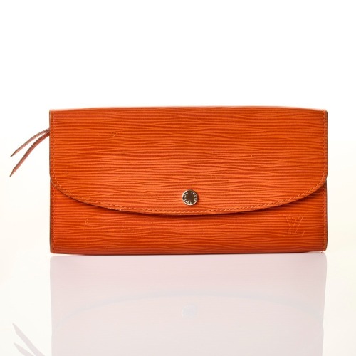 Louis Vuitton, Orange Epi Leather Wallet