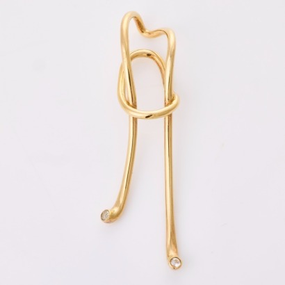 Anne Manns, Gold Vermeil, Ear Climber Earring with Box