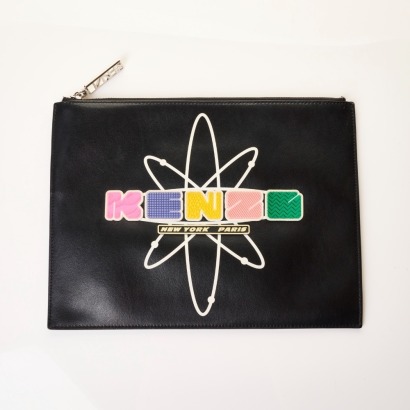 Kenzo, Black Leather Clutch