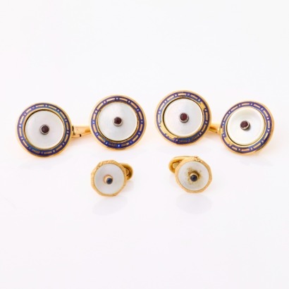 14ct Yellow Gold, Art Deco, Cufflinks / Shirt Buttons Set