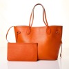 Louis Vuitton, Orange Epi Leather Neverfull MM