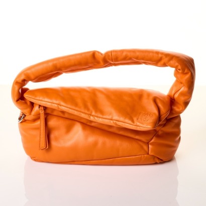 Loewe, Orange Leather Puzzle Puffer Bag