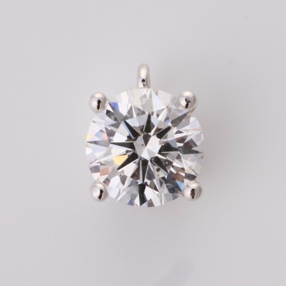 18ct White Gold, 1.07ct Diamond Pendant, GIA certified