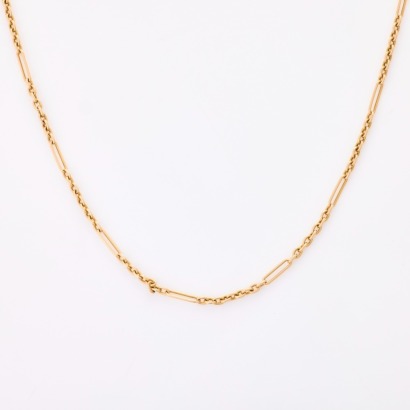 15ct Yellow Gold, Estate, 154cm Guard Chain
