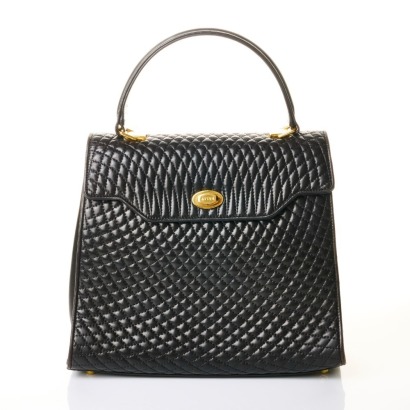 Bally, Black Quilted Leather Handbag