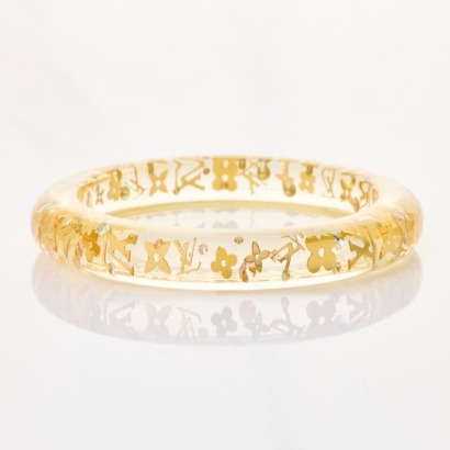 Louis Vuitton, Clear Monogram Inclusion Bangle