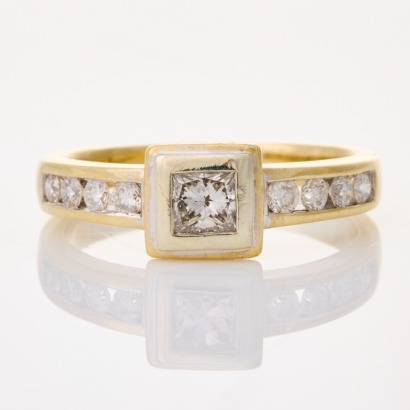 9ct Yellow Gold, Modern, 0.46ct Diamond Dress Ring