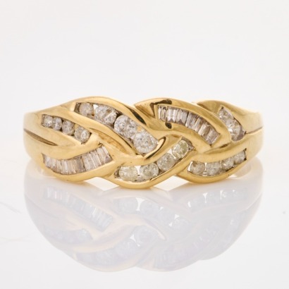 9ct Yellow Gold, 0.40ct Diamond Dress Ring