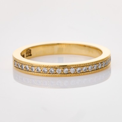 9ct Yellow Gold, Modern, 0.20ct Diamond Band