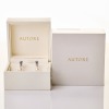 Autore, 18ct White Gold, 2.02ct Sapphire / South Sea Pearl Drop Earrings - 2