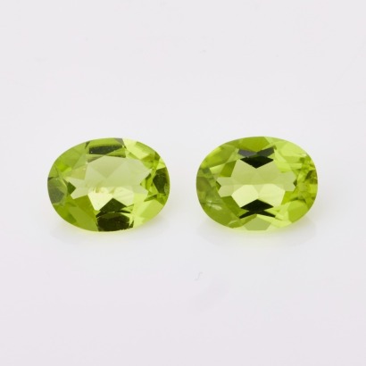 Two Loose Peridots, Oval Mixed Cut totalling 3.50ct