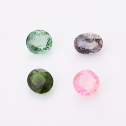 Parcel of Four, Multi-Coloured Tourmalines totalling 4.87ct