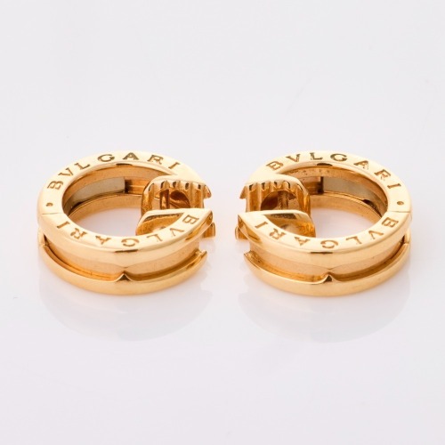 Bvlgari, 18ct Rose Gold Hoop Earrings with Box