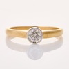9ct Yellow / White Gold, 0.30ct Diamond Solitaire Ring