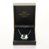 18ct White Gold, 30.00ct Rectangular Step Cut Aquamarine / .24ct Diamond Pendant on 45cm Spiga Chain - 3