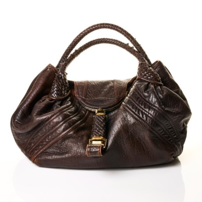 Fendi, Brown Nappa Leather Spy Bag