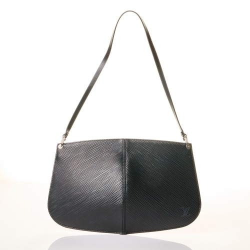 Louis Vuitton, Black Epi Leather Pochette Demi Lune Bag