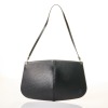 Louis Vuitton, Black Epi Leather Pochette Demi Lune Bag