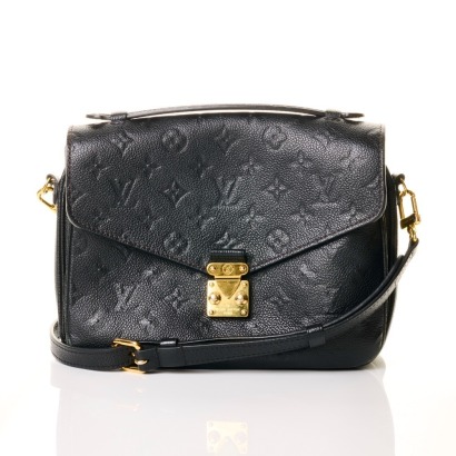 Louis Vuitton, Monogram Noir Empreinte Leather Pochette M&eacute;tis Bag