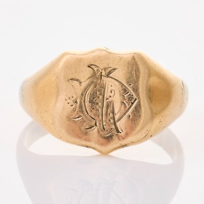 15ct Yellow Gold / 9ct Yellow Gold, Signet Ring