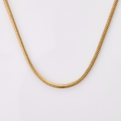 9ct Yellow Gold, 45cm Snake Chain