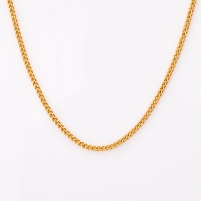 9ct Yellow Gold, 44cm Fine Curb Chain