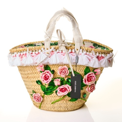 Dolce & Gabbana, Straw Kendra Coffa Tote Bag - As new