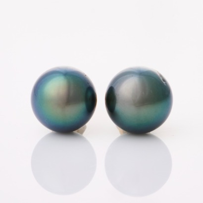 9ct Yellow Gold, Round, 9.8mm South Sea Pearl Stud Earrings
